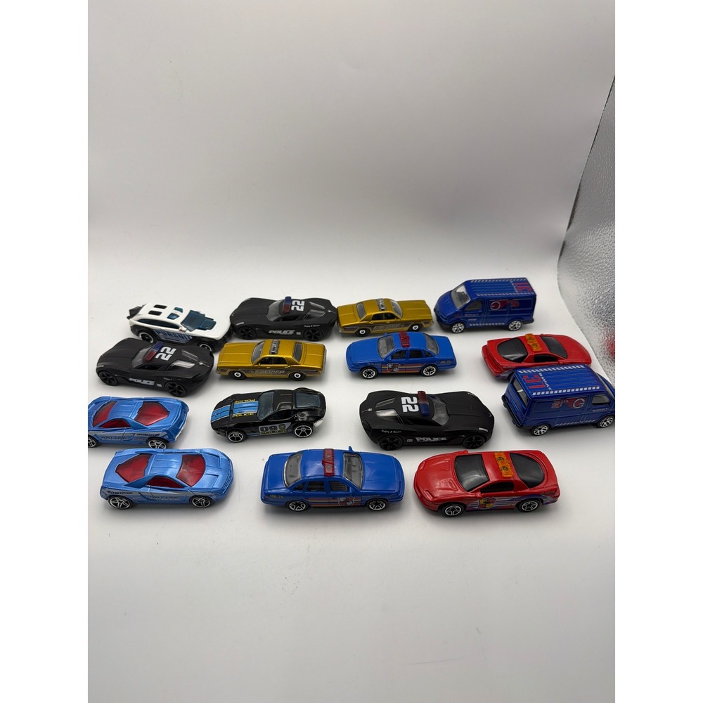 Hot Wheels Matchbox Police SWAT Sheriff Die-Cast Car Lot of 14 1:64 Scale